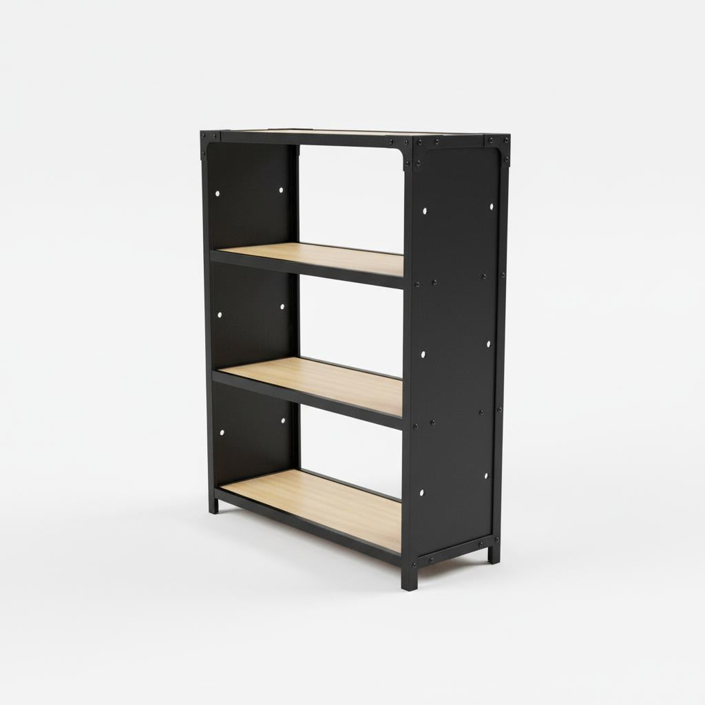 3-Shelf Metal Bookcase