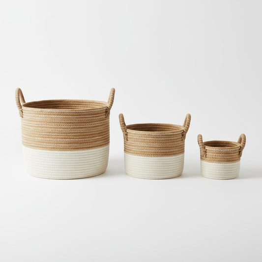 Decorative Woven Storage Basket Set