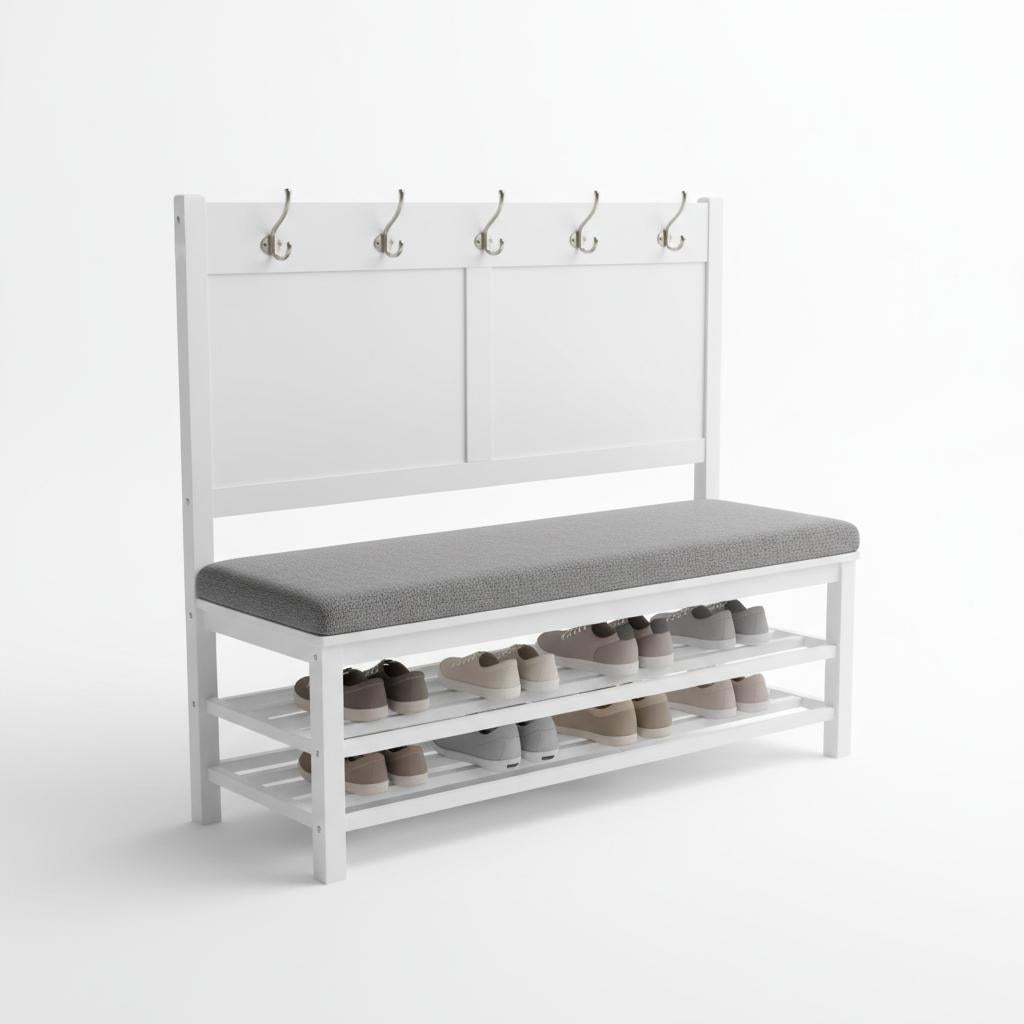 Entryway Coat Rack with Bench