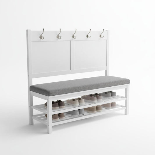 Entryway Coat Rack with Bench